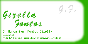 gizella fontos business card